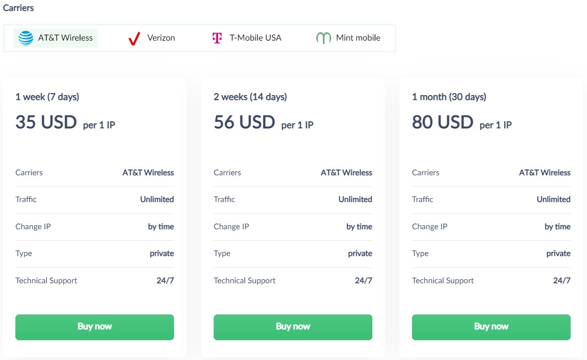 USA Mobile proxy