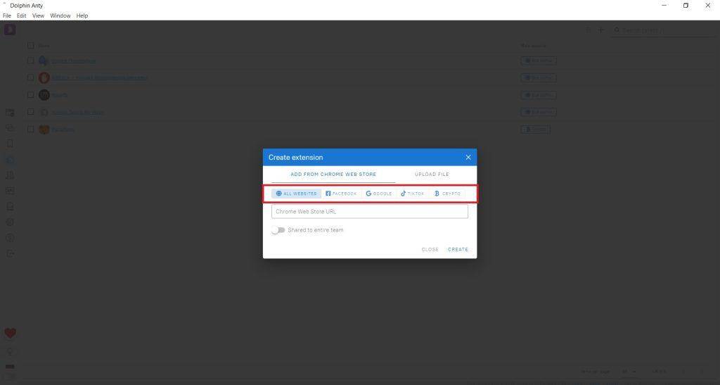 Add Extensions