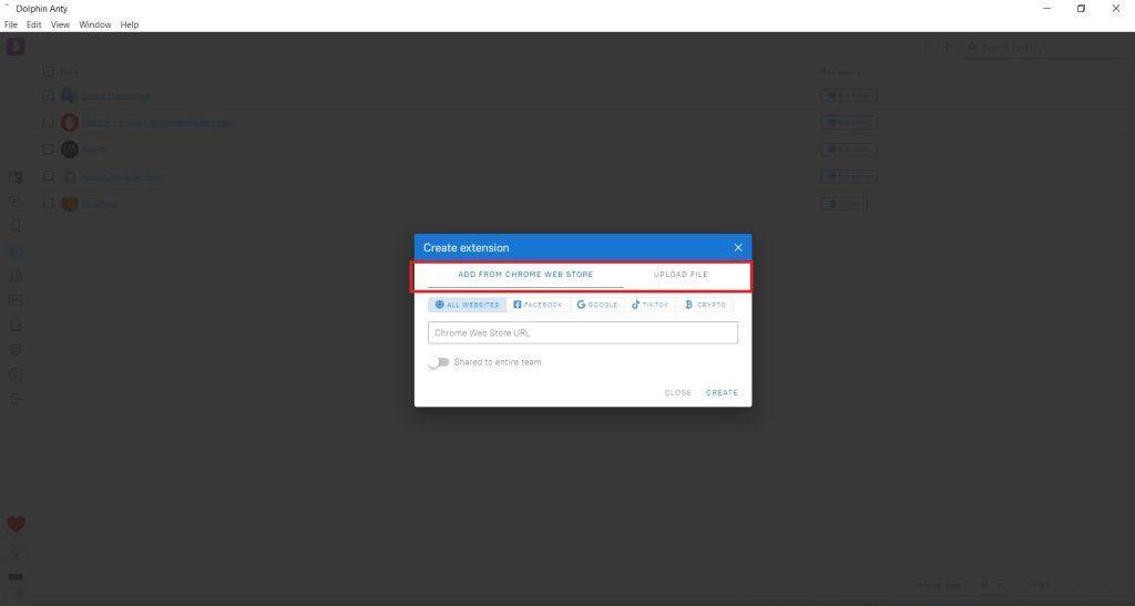 select where you want the extensions