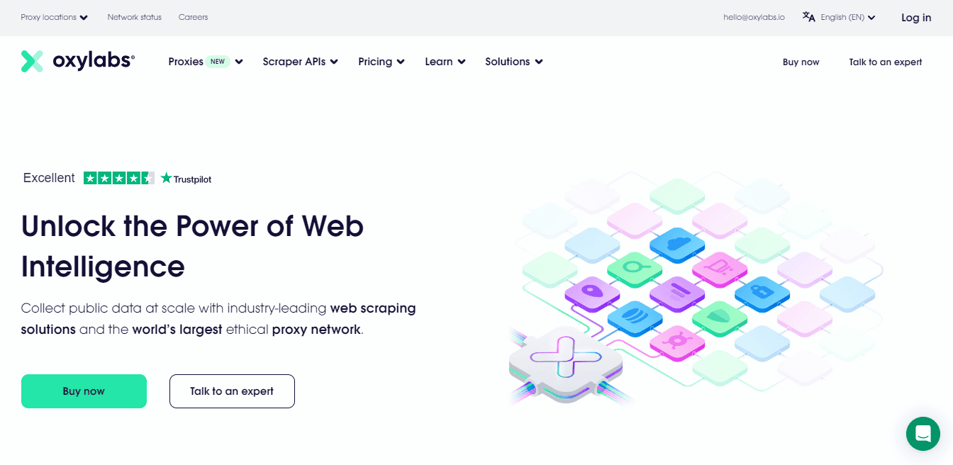 Oxylabs website