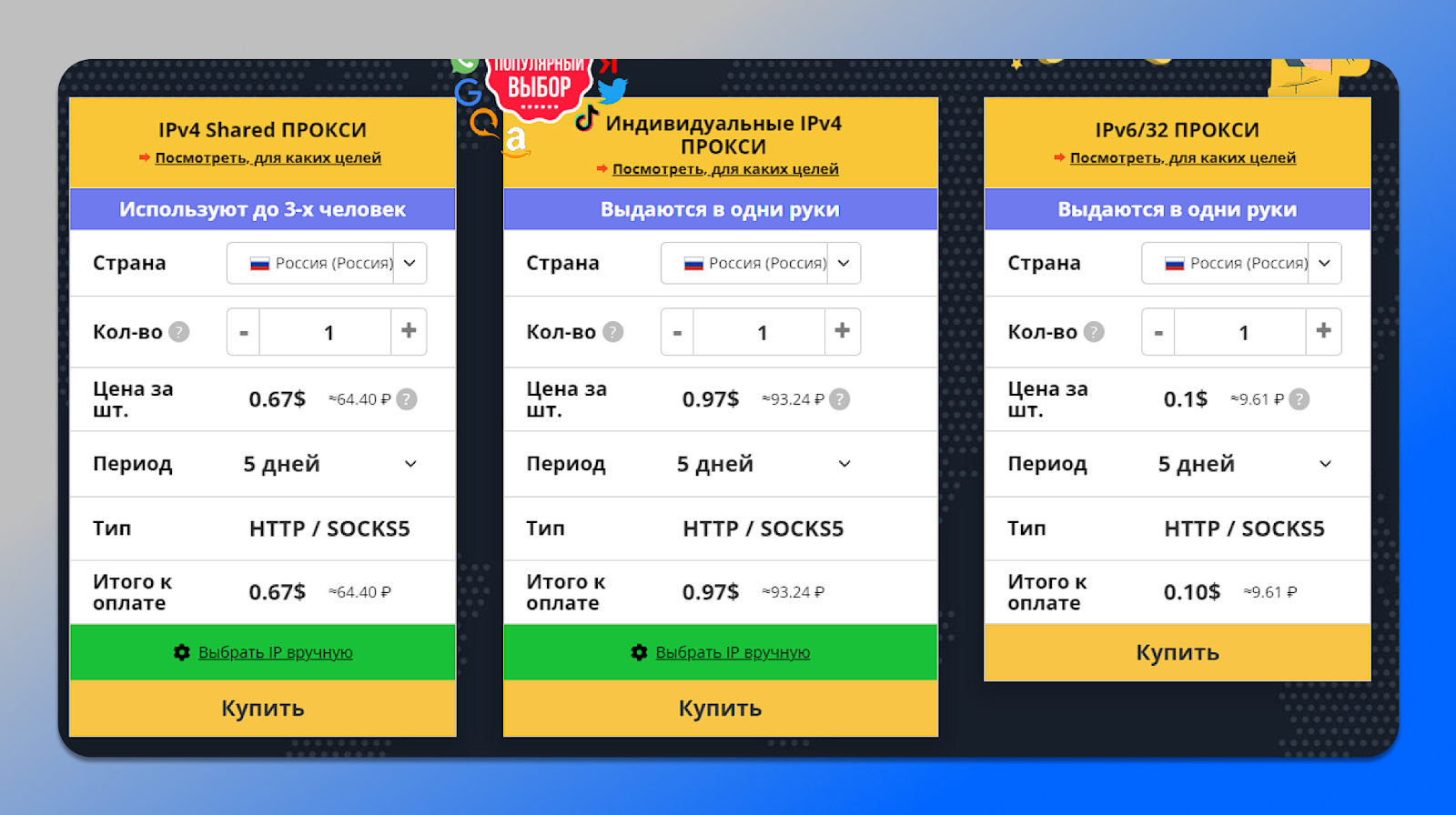 Прайсинг Proxyline