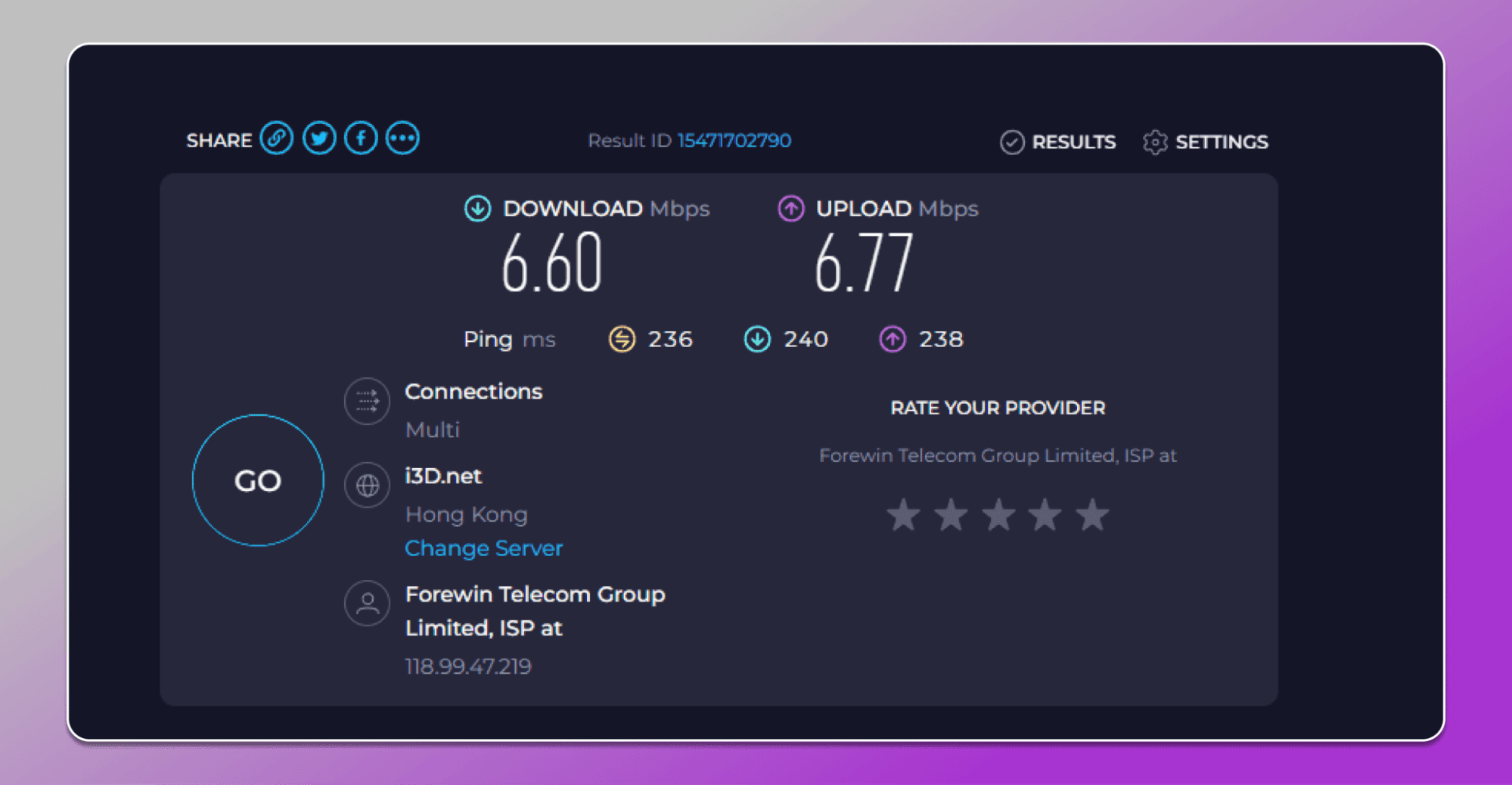 check the speed
