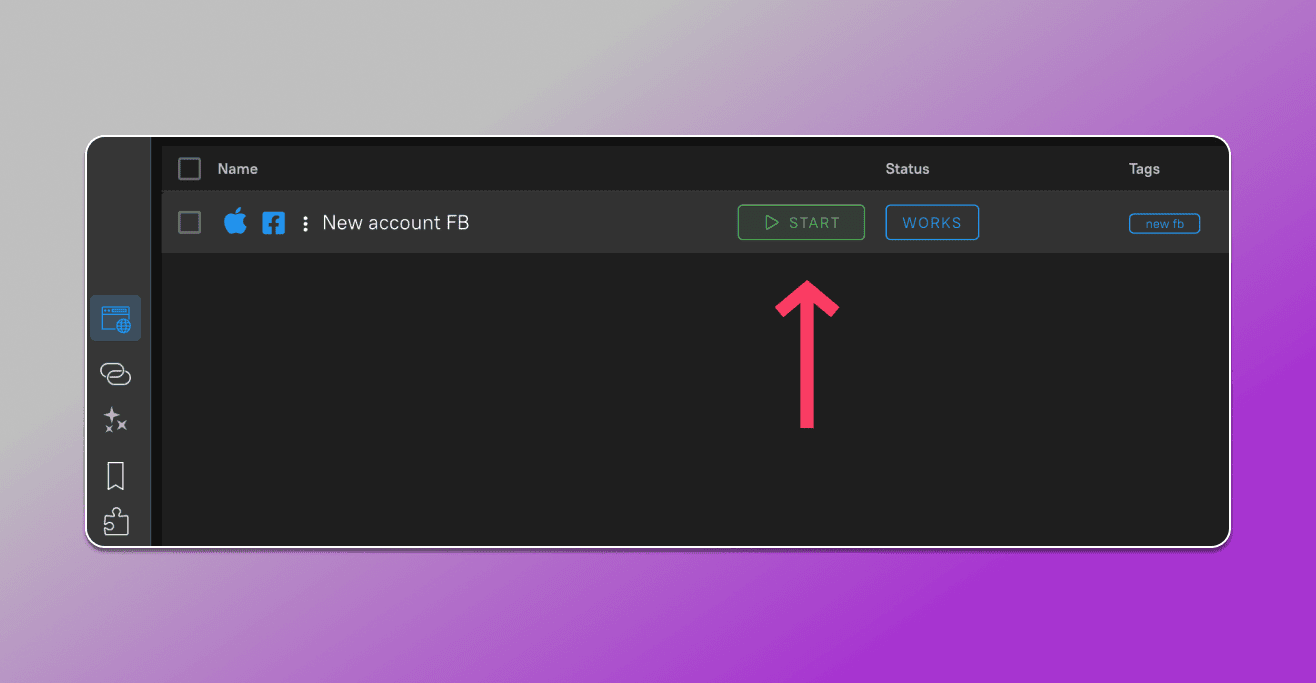 Start a new profile