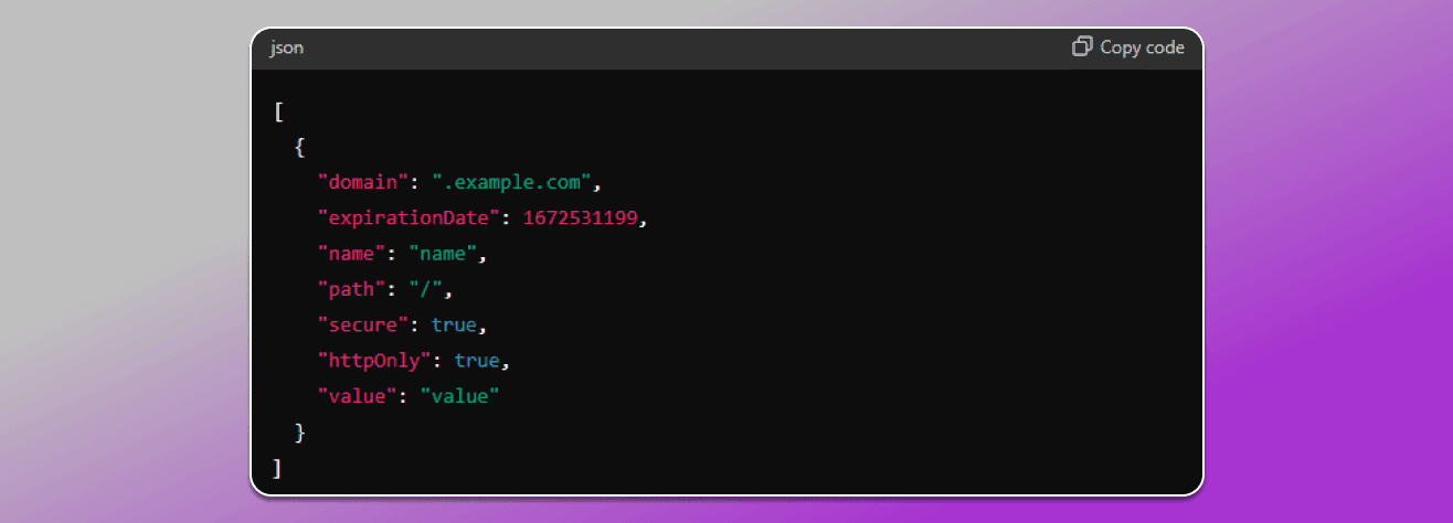 JSON-file example