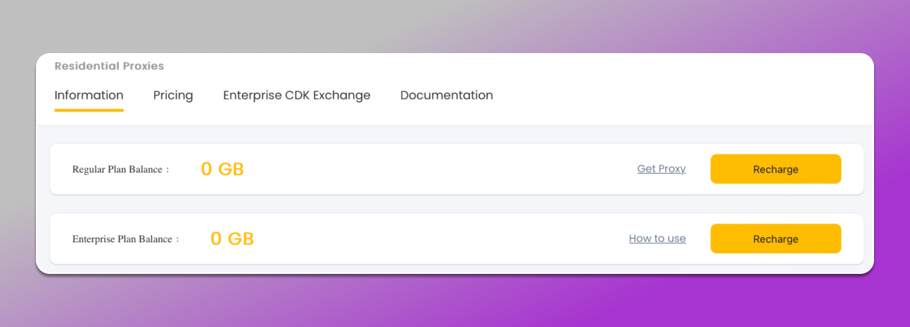 Price for residential proxies