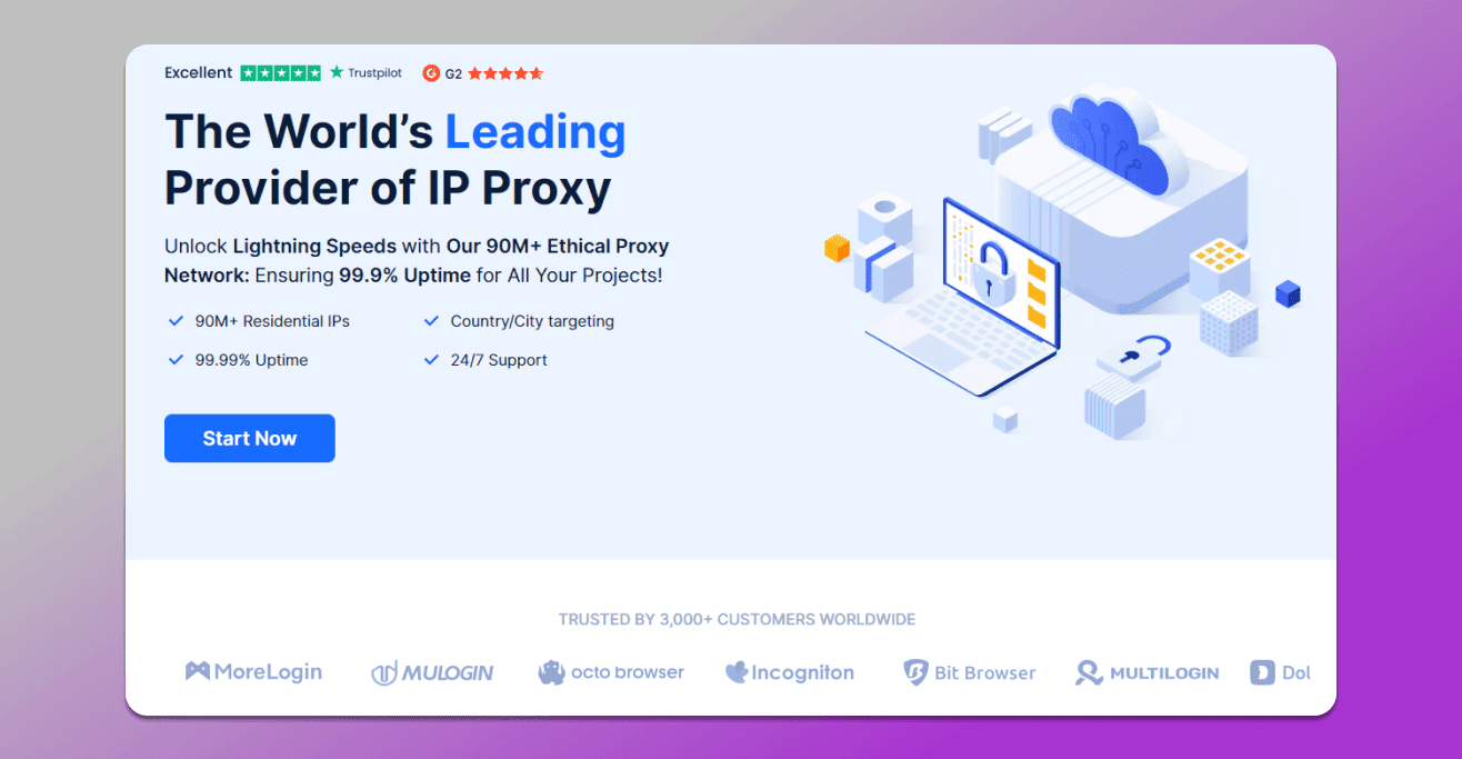 NaProxy website reviewed by Dolphin Anty