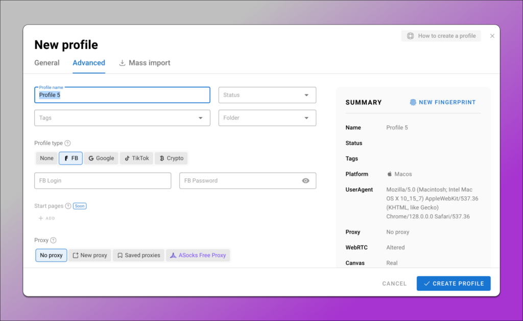 New Profile Parameters on Dolphin Anty