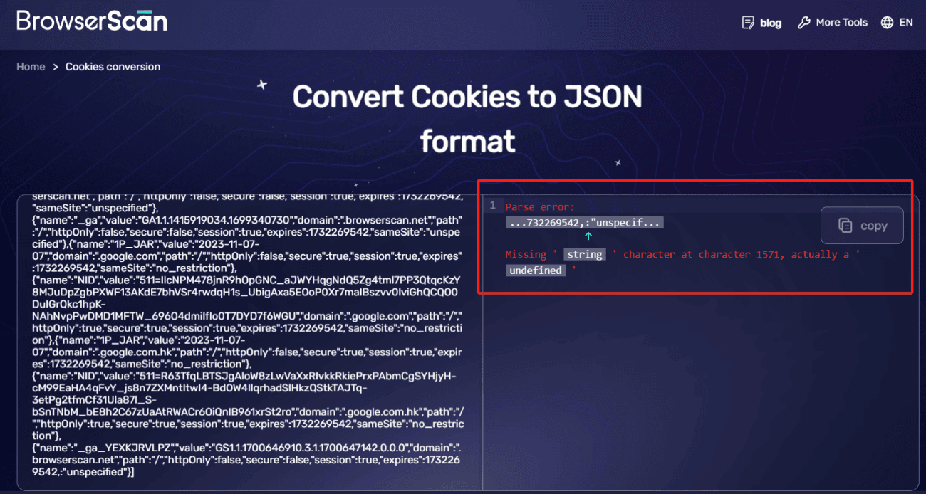 Cookie Converter Dolphin Anty