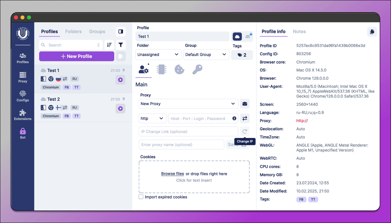 Change IP Button Undetectable Dolphin Anty