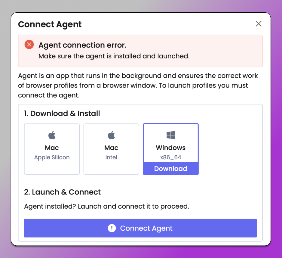 Nstbrowser Agent Connection Error Dolphin Anty