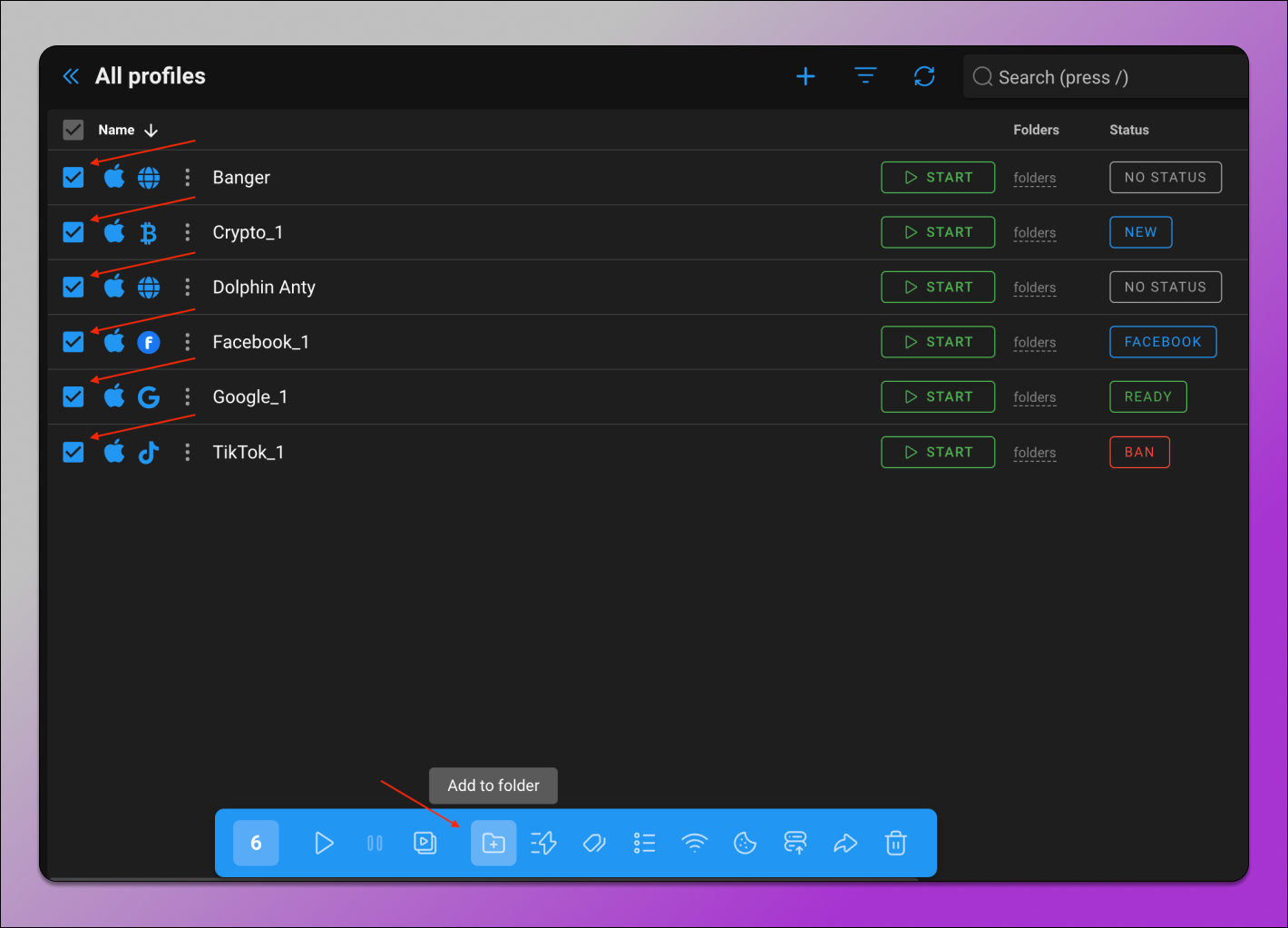 Mass Profile Adding Dolphin Anty