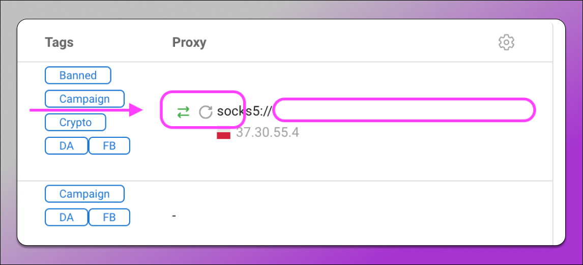 Verificação de Proxy e Rotação Dolphin Anty