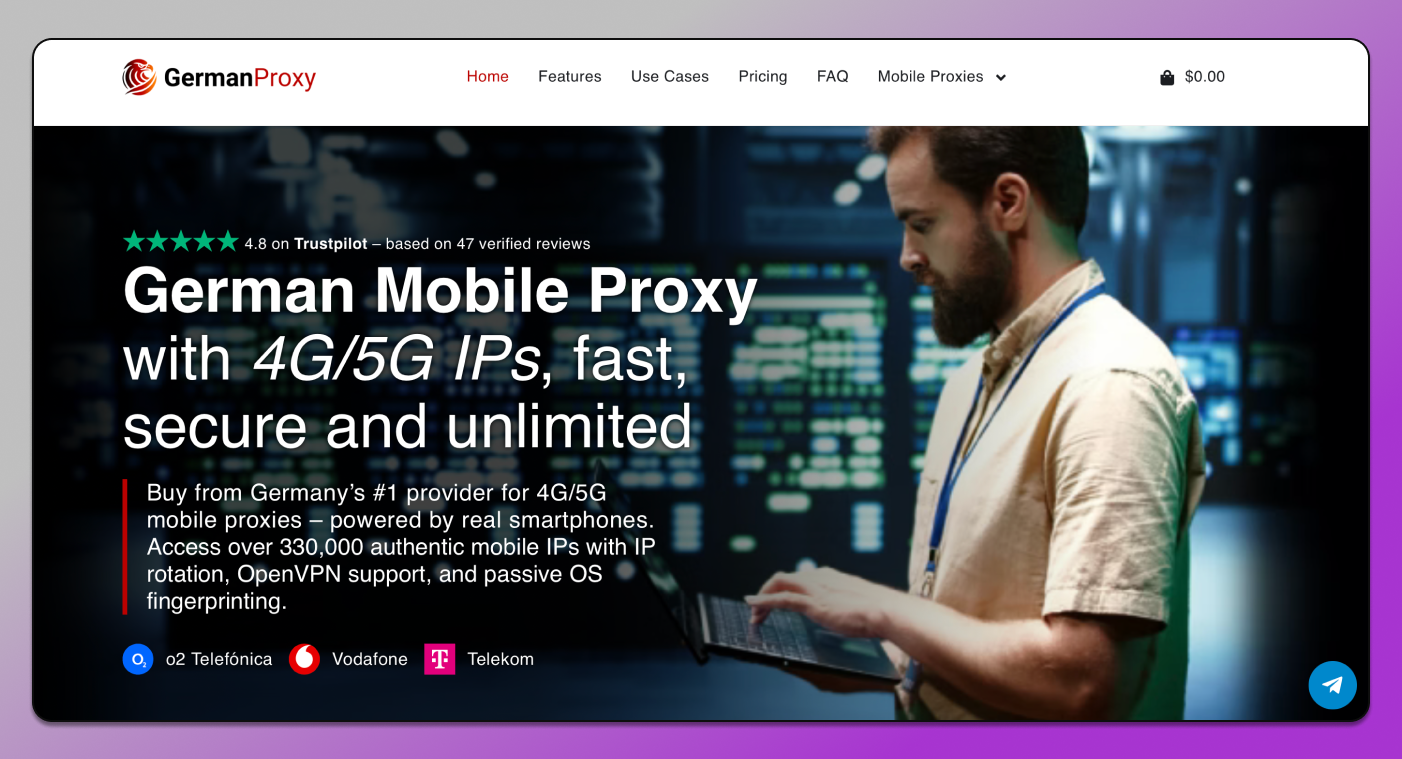 GermanProxy Main Page Dolphin Anty