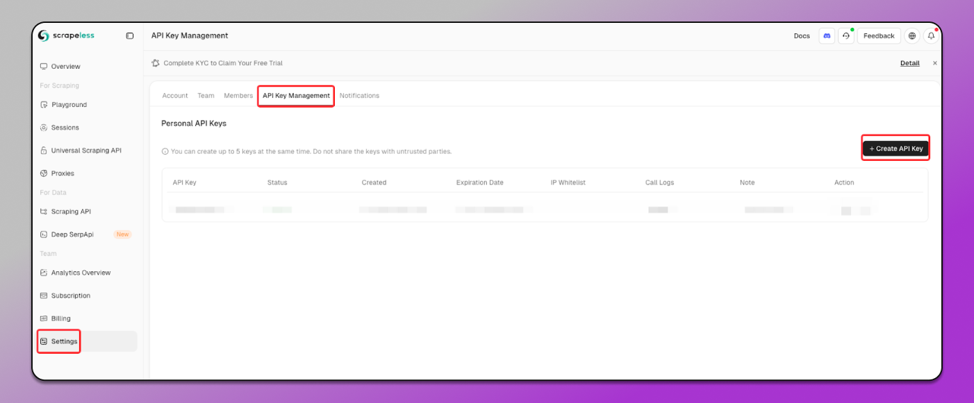 API Key Creation Dolphin Anty