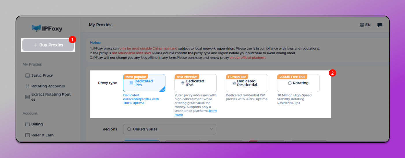 IPFoxy Proxy Login Dolphin Anty