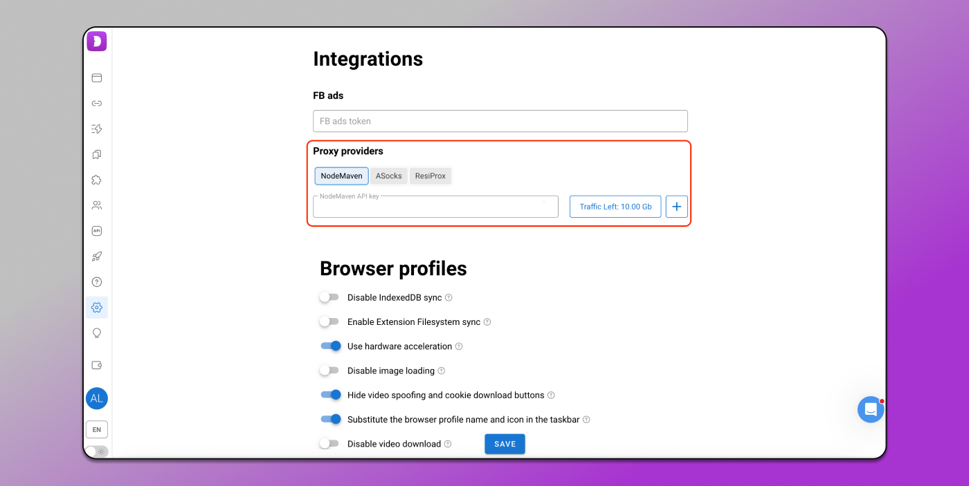 Proxy Integrations Dolphin Anty