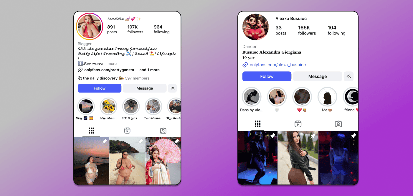 OF Models on IG Dolphin Anty