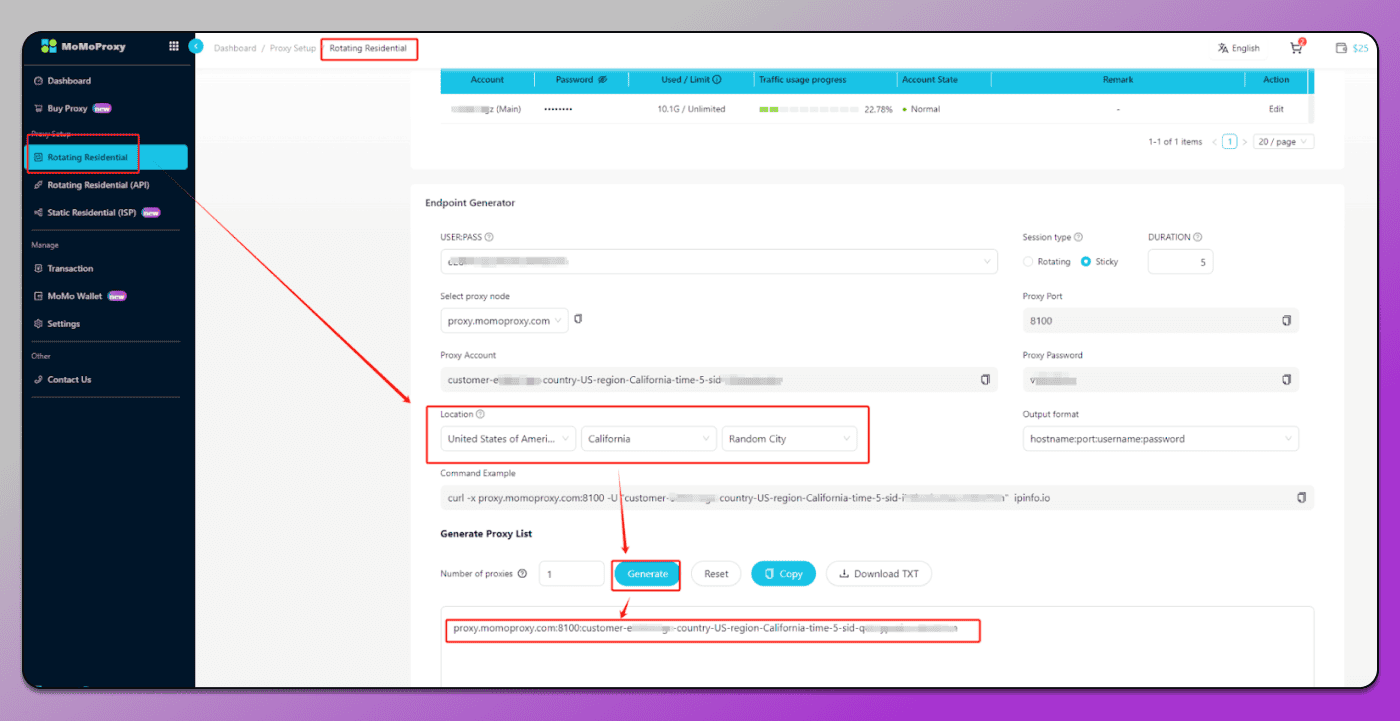 MoMoProxy Rotating Proxies Dolphin Anty