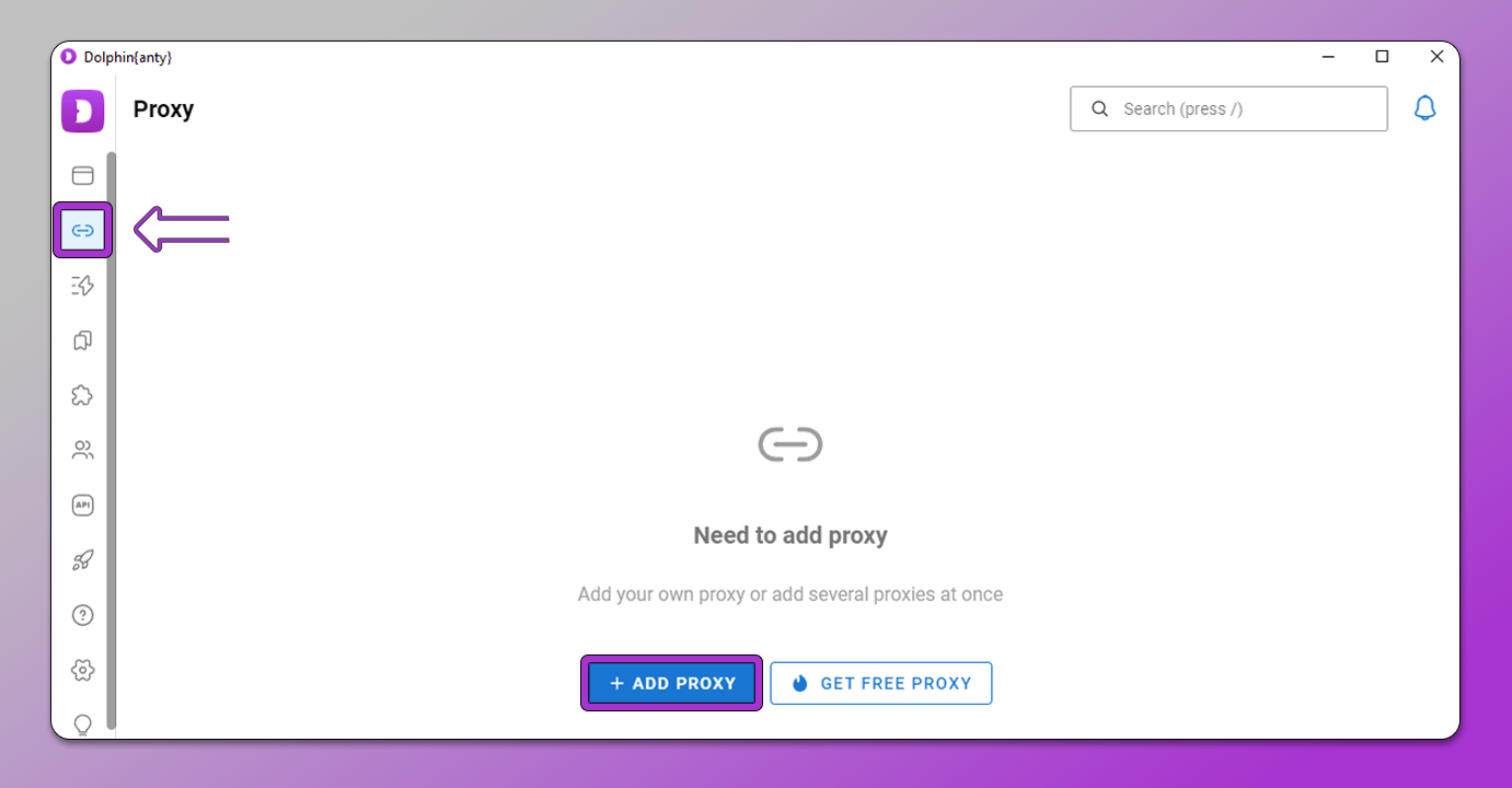 Proxy Section Dolphin Anty