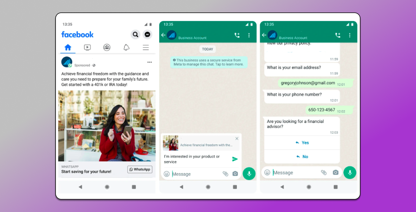 Ads in WhatsApp Dolphin Anty