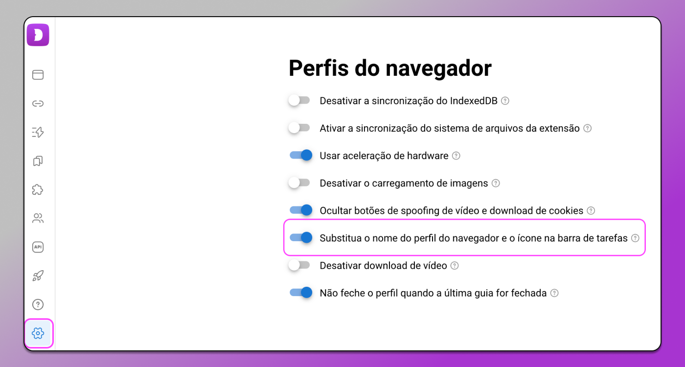 Alterar nome e ícone do Dolphin Anty