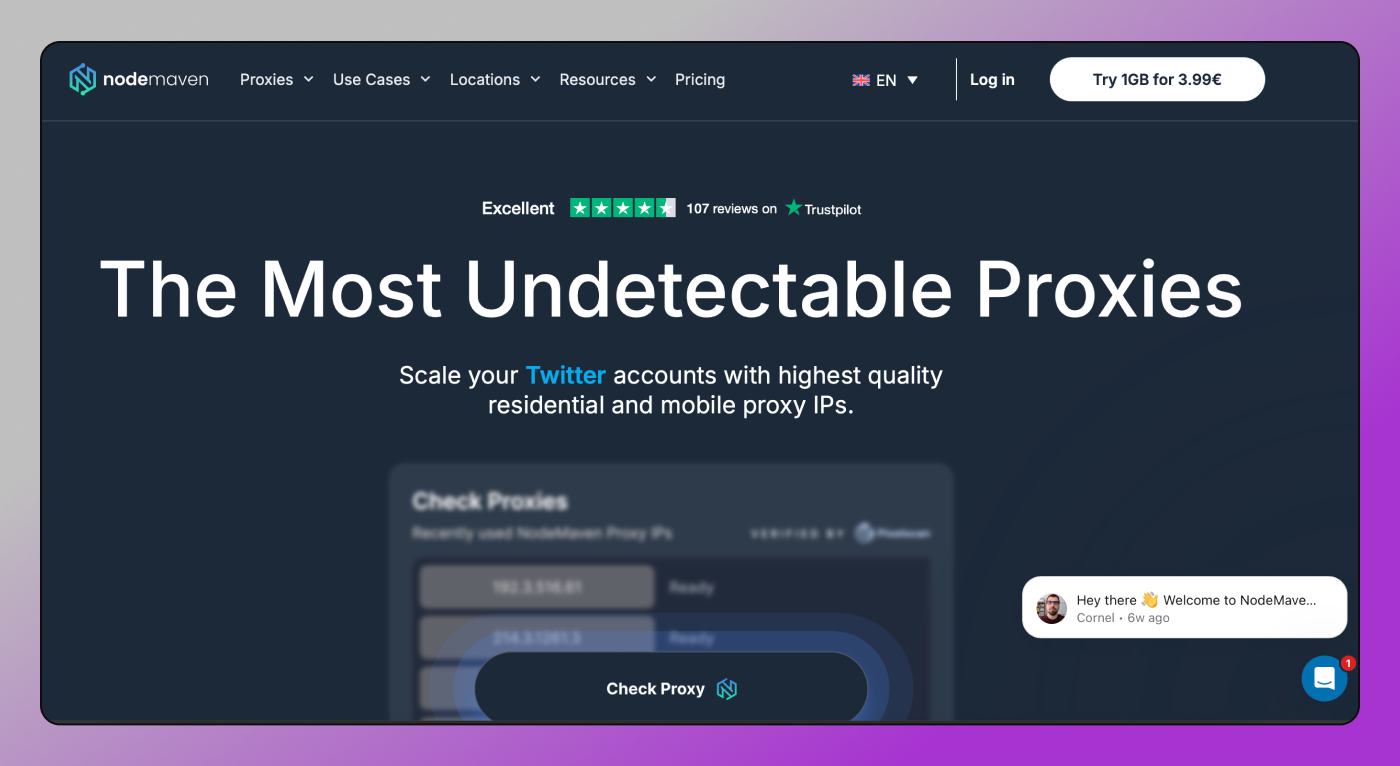 NodeMaven Main page Dolphin Anty