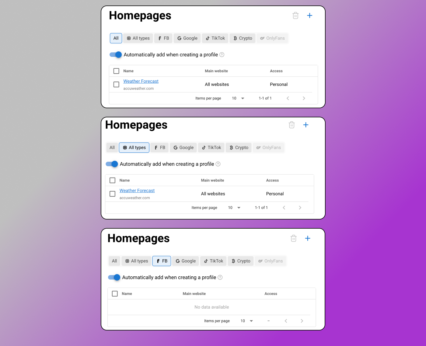 Homepage - Profile Type Dolphin Anty