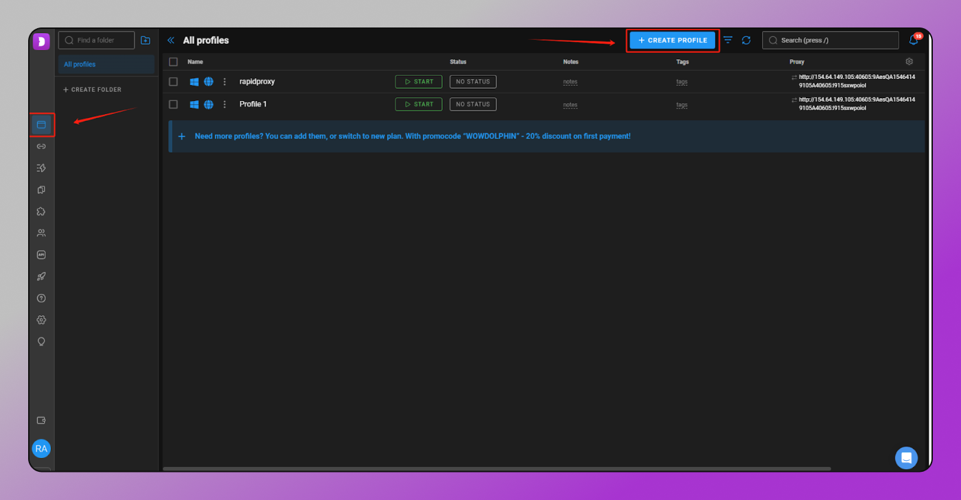 Proxies Dolphin Anty