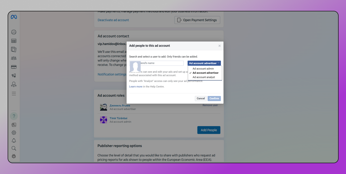 Adding people to account Dolphin Anty