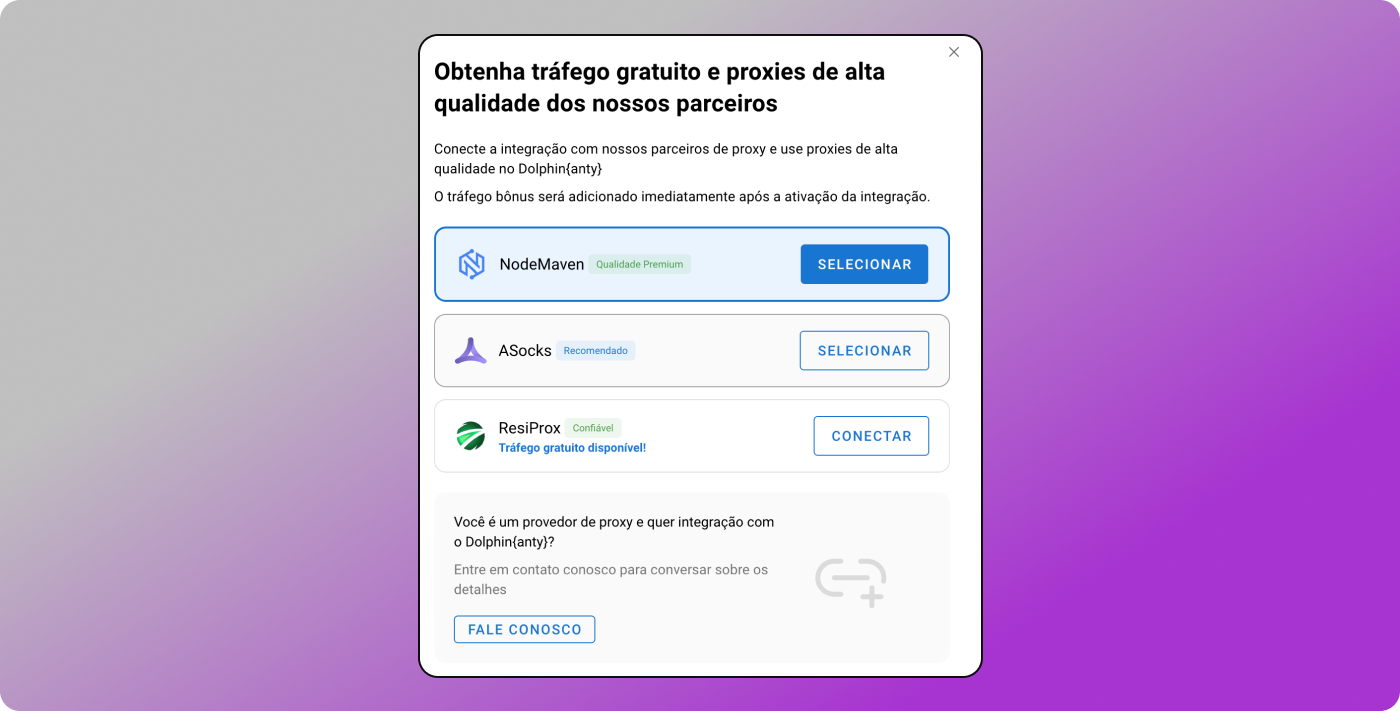 Parceiros Proxy Dolphin Anty