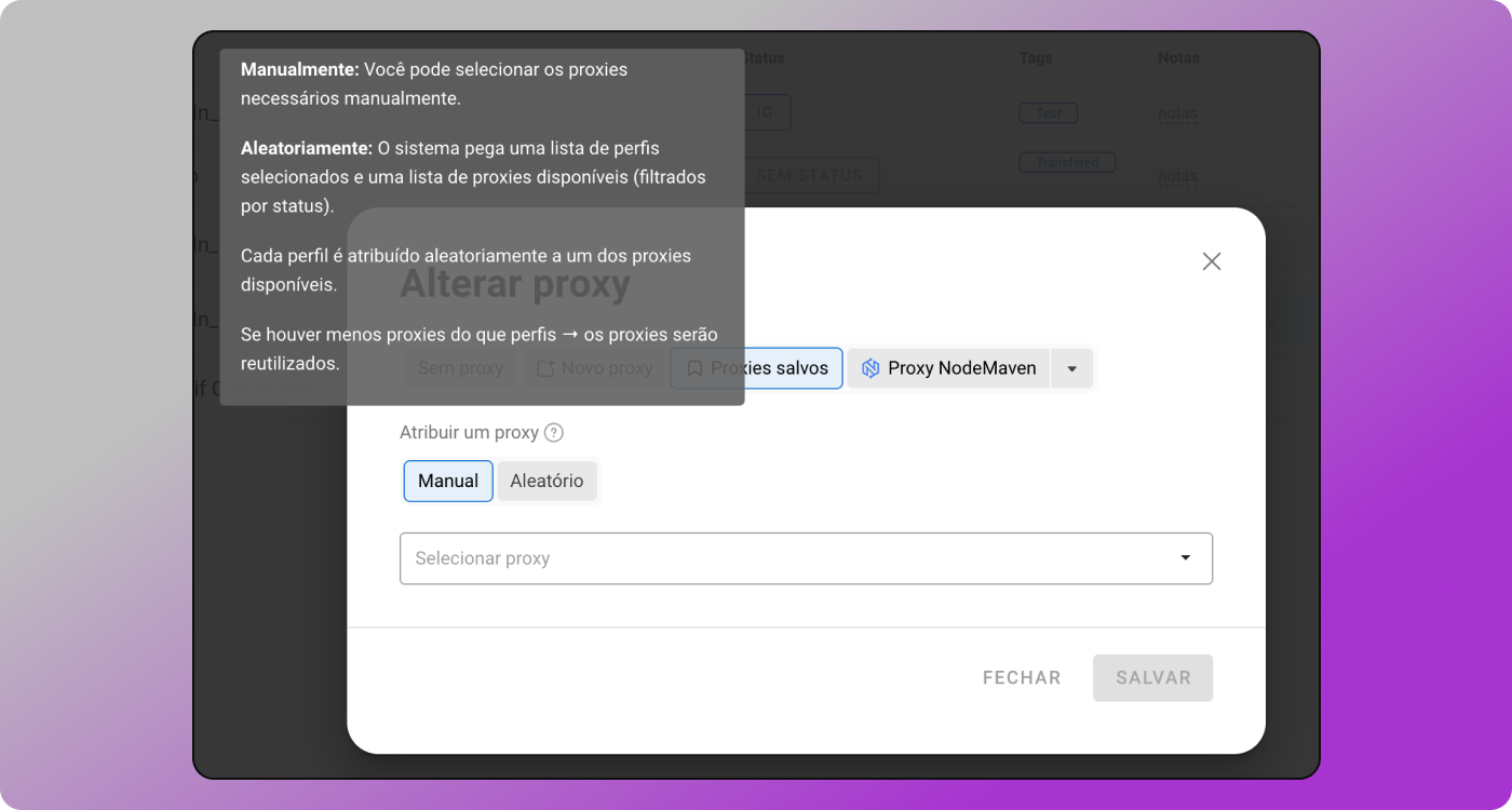 Distribuição de Proxy Dolphin Anty