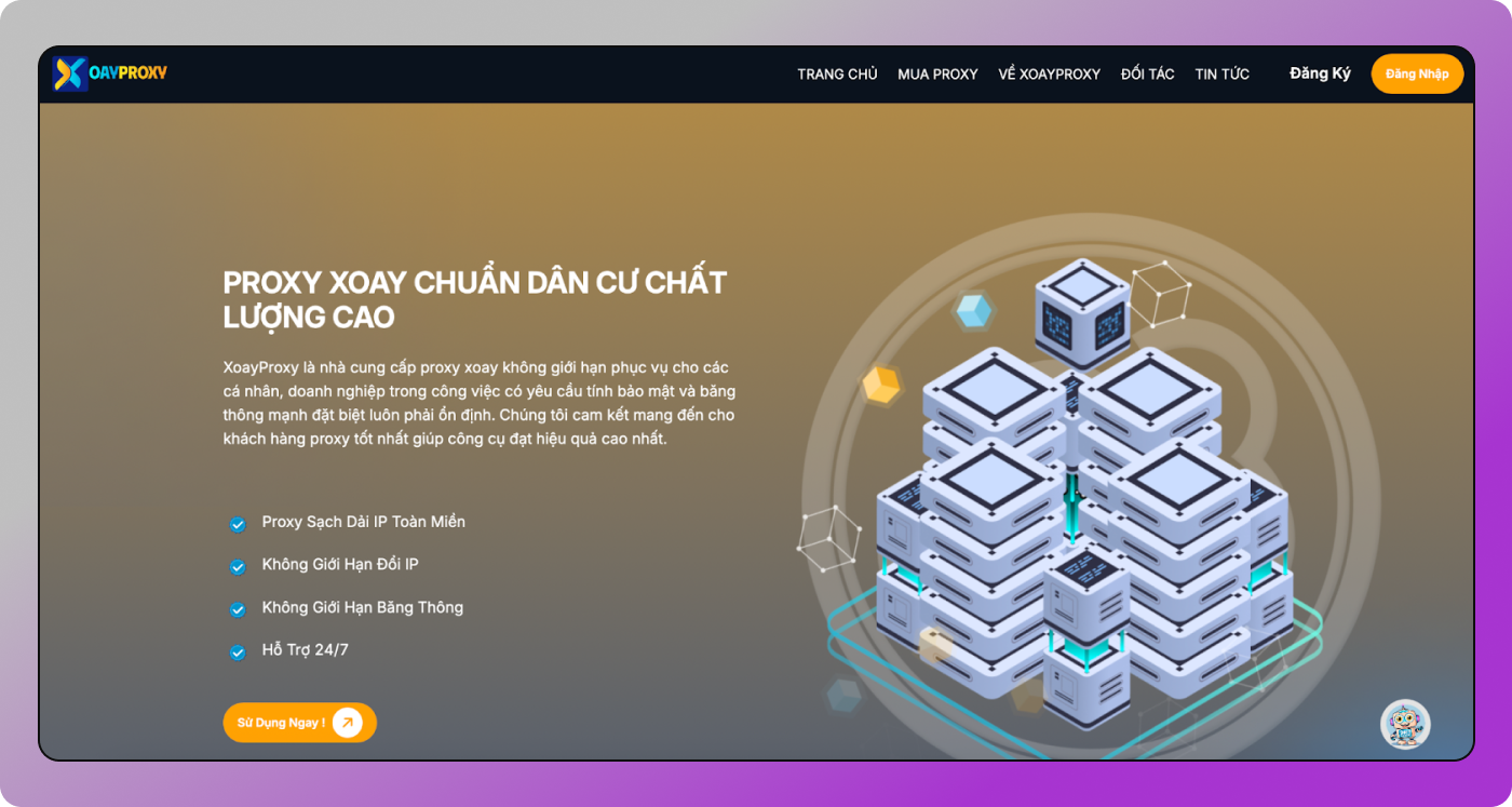 XoayProxy Main Page Dolphin Anty