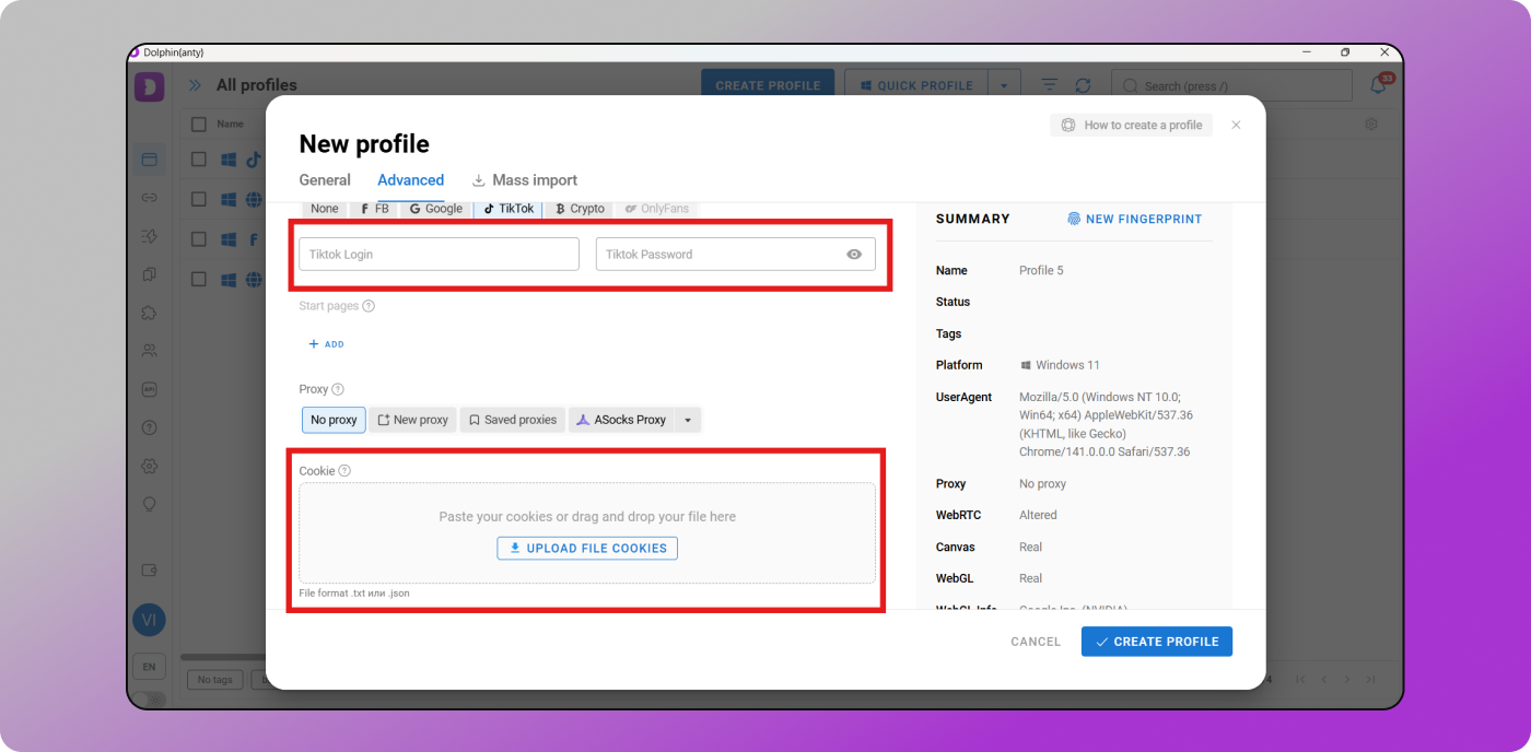 New Profile Dolphin Anty