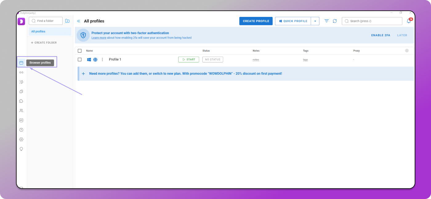 Adding Proxy Dolphin Anty