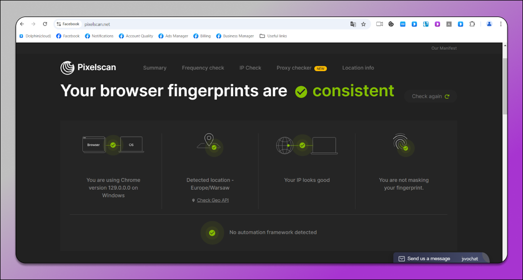 Consistent Fingerprint Dolphin Anty