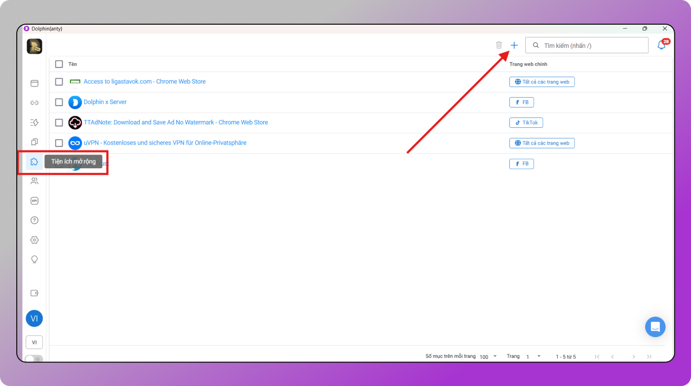 Extensions Dolphin Anty