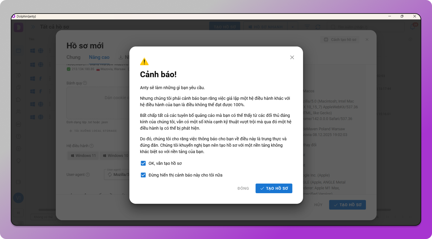 OS Warning Dolphin Anty