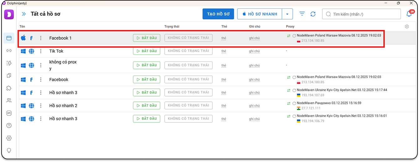 Profiles Dolphin Anty