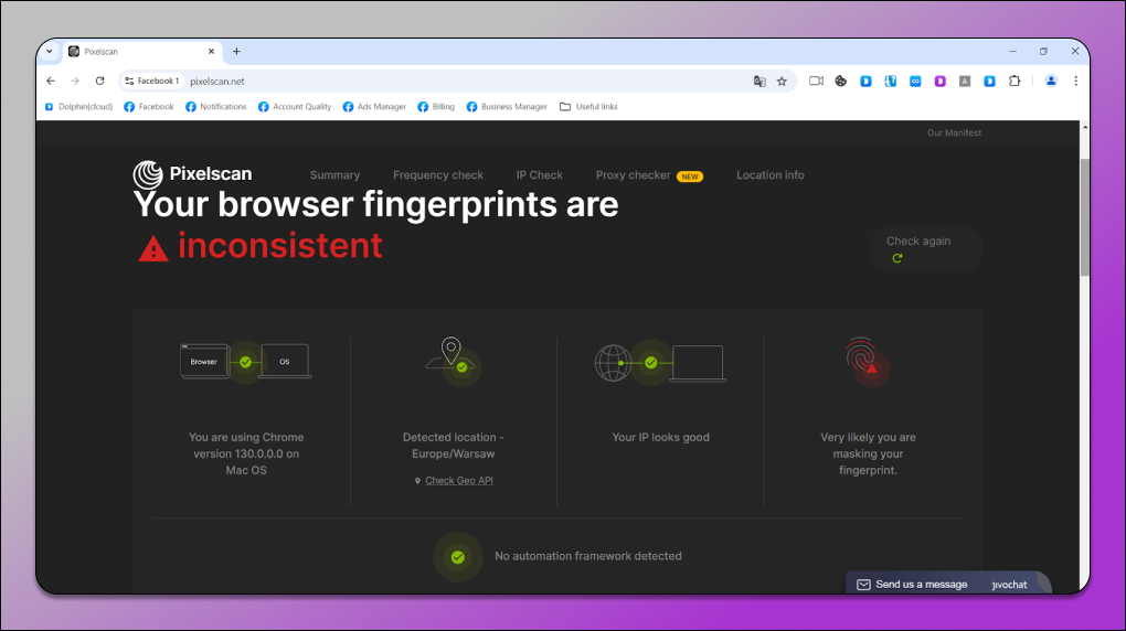 Inconsistent Fingerprint Dolphin Anty