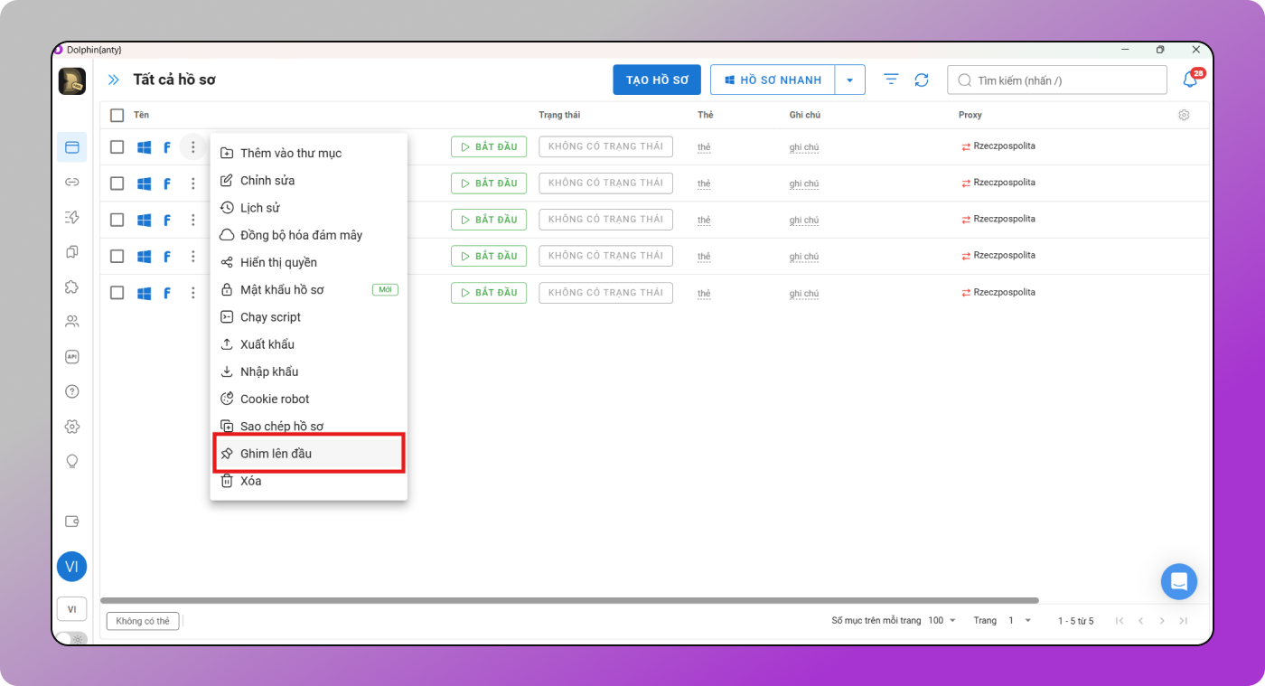 Pin Profile Dolphin Anty