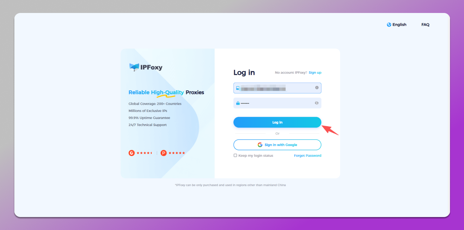 IPFoxy Login Dolphin Anty