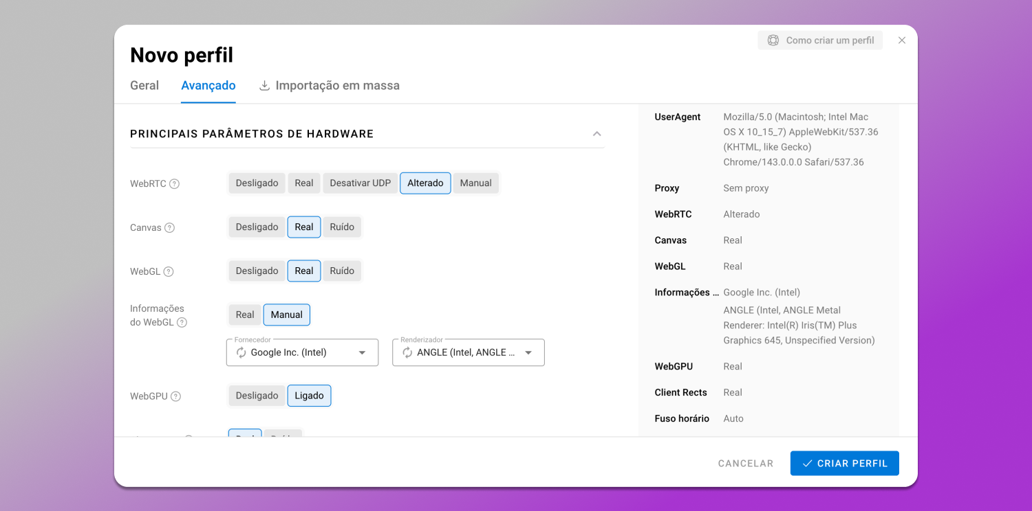 Parameters Dolphin Anty