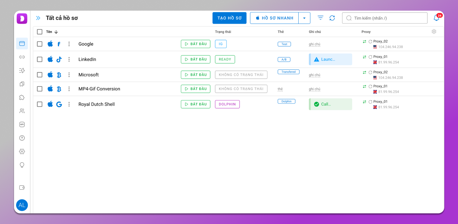 Interface Dolphin Anty