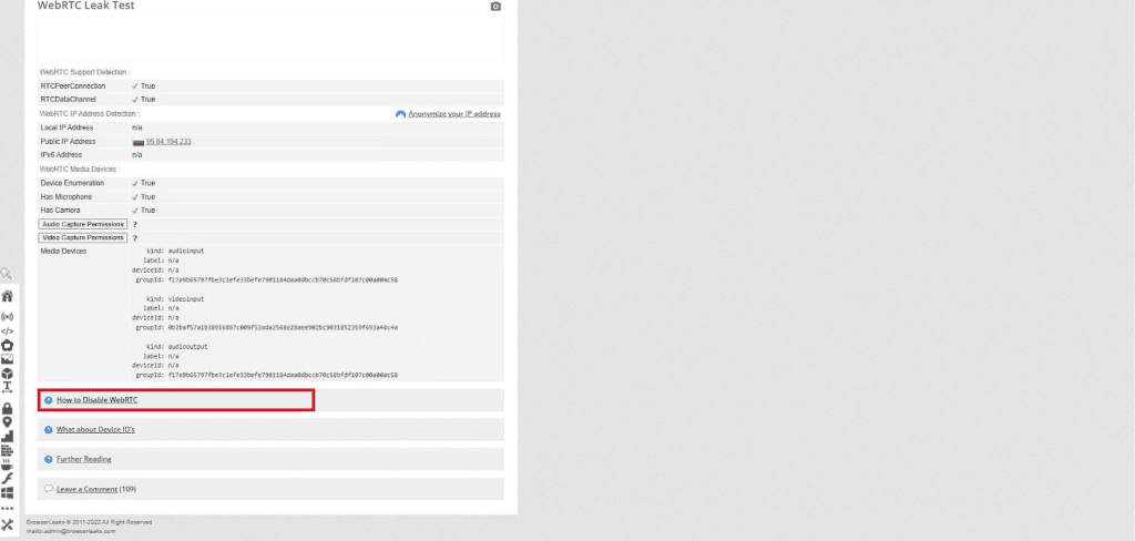 Browserleaks Dolphin Anty