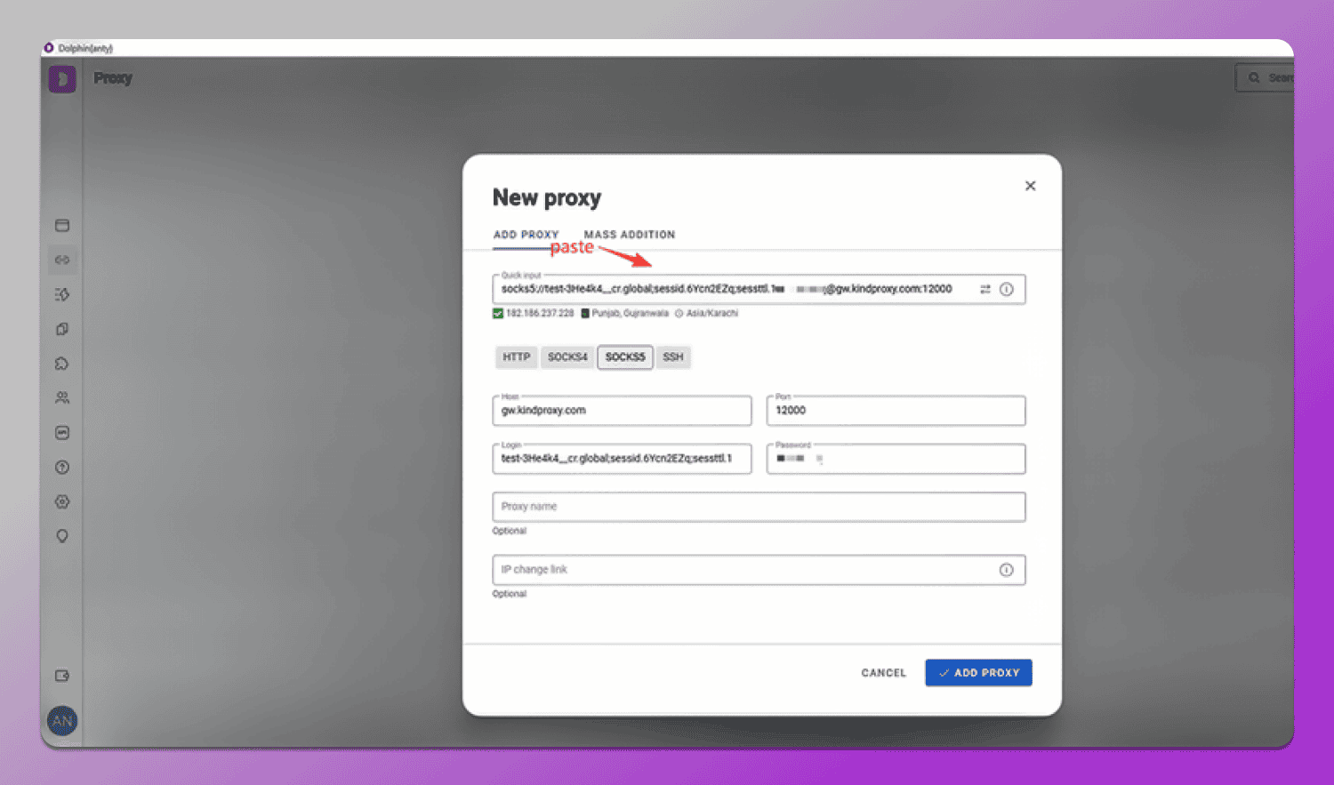 Kind Proxy in Dolphin Anty