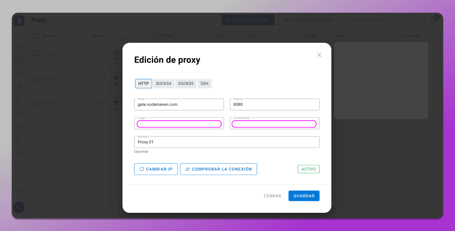 Edit Proxy Dolphin Anty