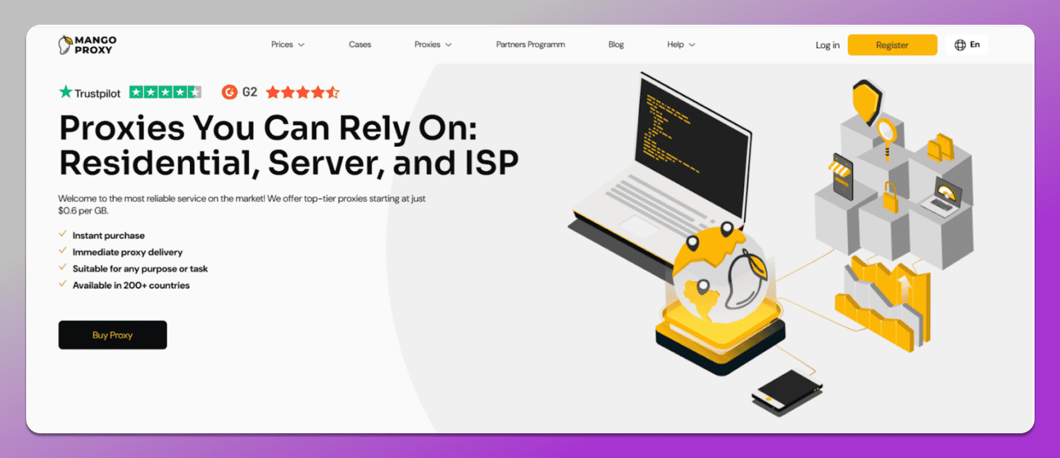 MangoProxy Website Dolphin Anty