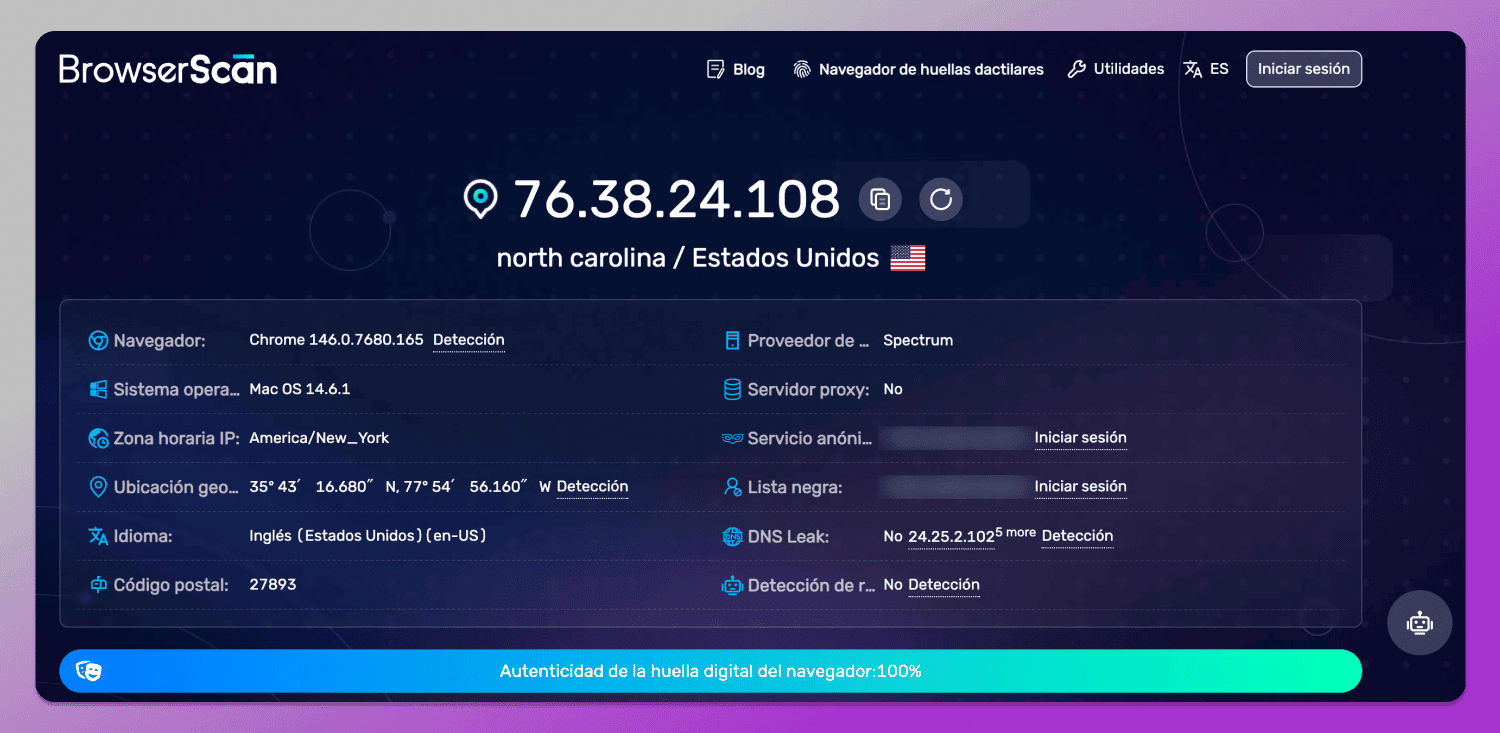 BrowserScan Check Dolphin Anty
