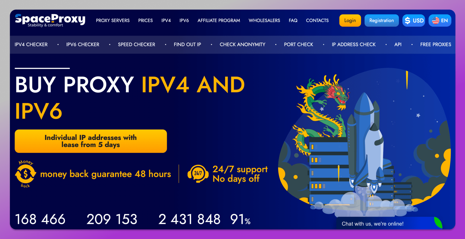 Spaceproxy Main page Dolphin Anty