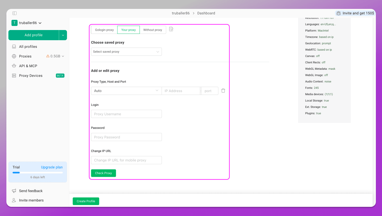 Proxy Gologin Dolphin Anty